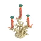 Bring a lively and exotic feel with this antiqued ceramic ornate orange fishcandleholder. Beautifully made, finished and detailed. 34 x 40 x 15.5cm