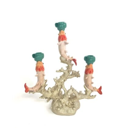 Ornate Orange Fish Candleholder - Image 2