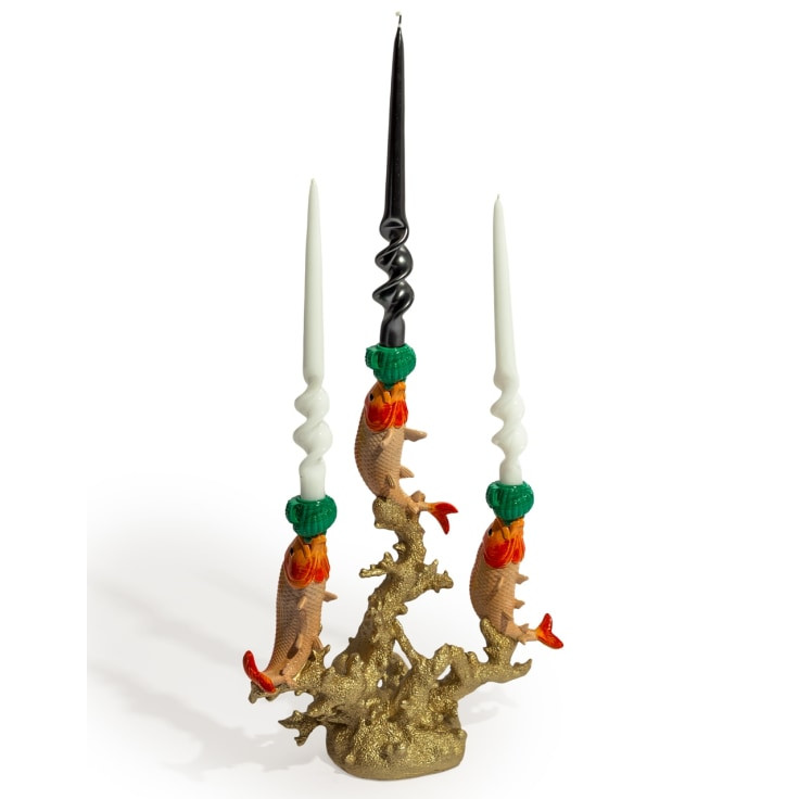Ornate Orange Fish Candleholder - Image 4