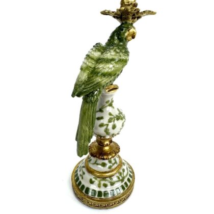 Ornate Green Parrot Candle Holder - Image 2