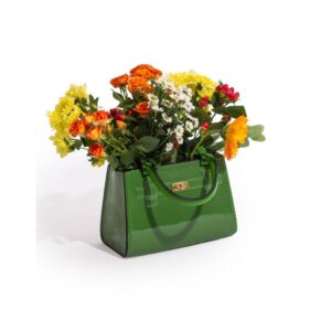 Green Ceramic Handbag Vase