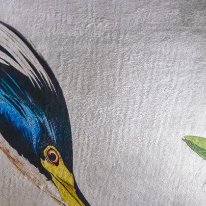 Luxury Velvet Snowy Heron Wall Print - Image 3