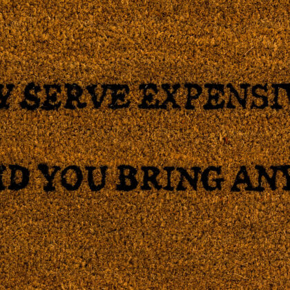"Expensive Wine" Coir Doormat - Image 2