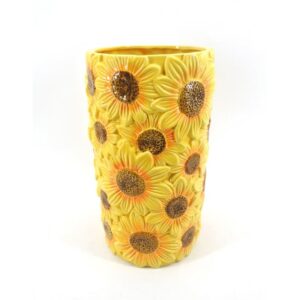 Multi Sunflower Ceramic Vase