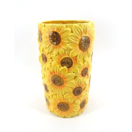 Add gorgeous sunny vibes to your home with this large multi sunflower vase. 19 x 19 x 32cm. Great gift and works as a utensil holder too!