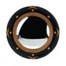This small gold and black porthole convex mirror is such a stylish timeless classic piece. 31 x 31 x 4cm. Victorian age in style and colour. Great value