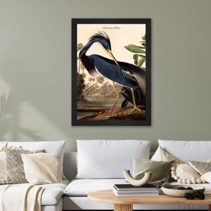 Luxury Velvet Louisiana Heron Wall Print - Image 2