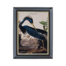 Elevate your space with our exquisite velvet Heron wall print, crafted with precision and care in the UK. John Audubon. Pure luxury. 66 x 86 x 4.5cm