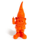 Meet our small orange naughty gnome. 25.5 x 10 x 10cm. Super shiny, smooth and glossy. Guaranteed to make you smile! Perfect for the desk!