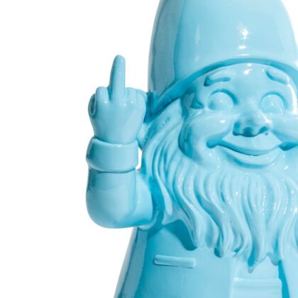 Medium Blue Naughty Garden Gnome - Image 2