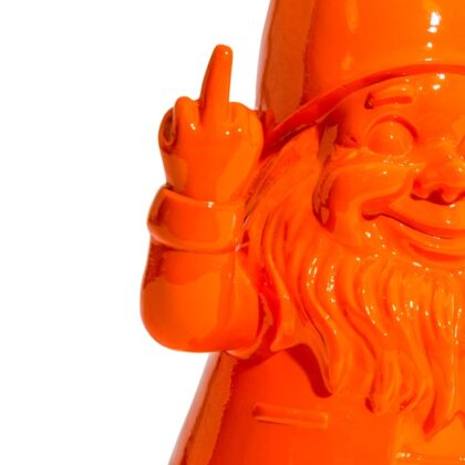 Medium Orange Naughty Garden Gnome - Image 2