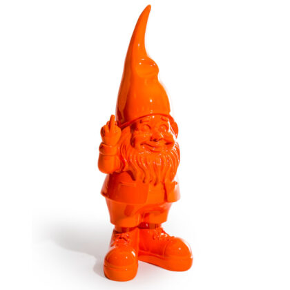 Meet Doc our medium sized tango orange naughty garden gnome. 41.5 x 16.5 x 16.5cm. Super shiny, smooth and glossy. Guaranteed to make you smile!