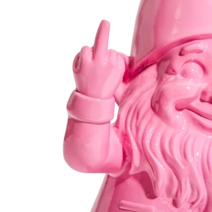 Medium Pink Naughty Garden Gnome - Image 2