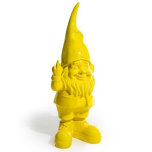 Medium Yellow Naughty Garden Gnome