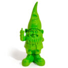 Meet our small green naughty gnome. 25.5 x 10 x 10cm. Super shiny, smooth and glossy. Guaranteed to make you smile! Perfect for the desk!