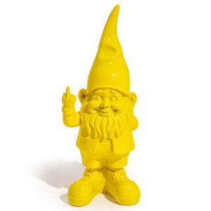 Small Yellow Naughty Garden Gnome