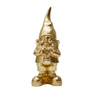 Medium Gold Heart Hands Gnome