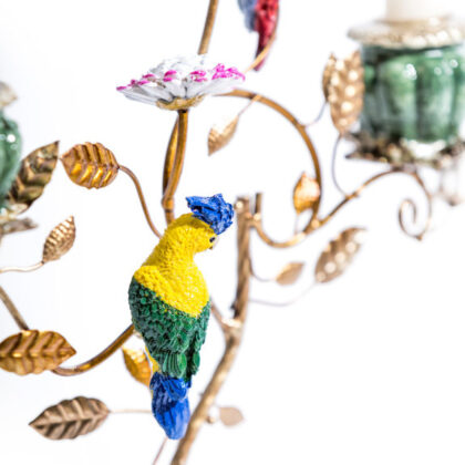 Ornate Multi Branch Parrot Candle Holder - Image 4