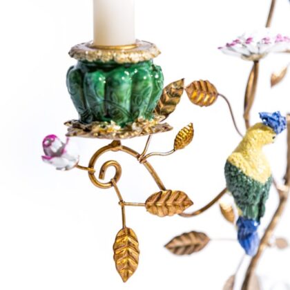Ornate Multi Branch Parrot Candle Holder - Image 3