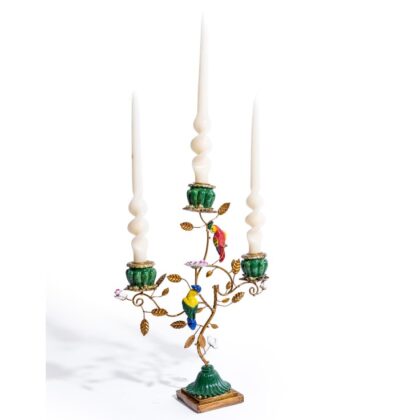 Ornate Multi Branch Parrot Candle Holder - Image 2