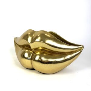 Extra Large Gold Lips Planter