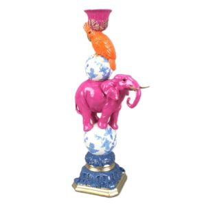 Elephant and Cockatoo Circus Candle Holder