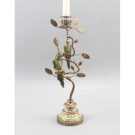 Bring a lively and exotic feel with this ceramic ornate green parrot candleholder. Beautifully made, finished and detailed. 14 x 32 x 9cm Ceramic and brass