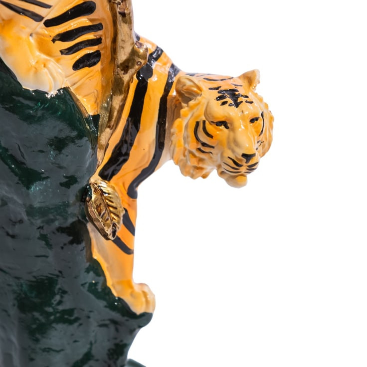 Antiqued Ornate Tiger Candle Holder - Image 3