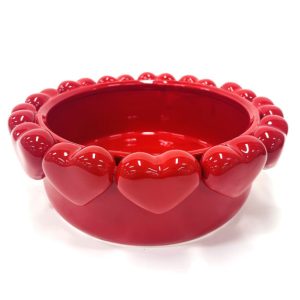 Large Multi Red Heart Bowl