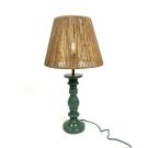 This elegant green natural corded table lamp has a wonderful turned style base topped with a vertically corded shade. So stylish and retro 26 x 26 x 50cm