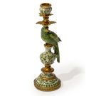 Ornate Green Parrot Candle Holder - RH