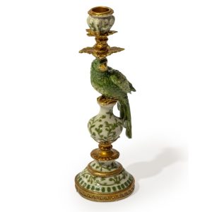 Ornate Green Parrot Candle Holder – RH