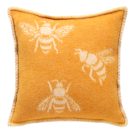 Add some gentle fun with this yellow Bee wool cushion with hollow-fibre filler. 45 x 45cm. Fabulous J J Textile design and colour. Perfect gift.
