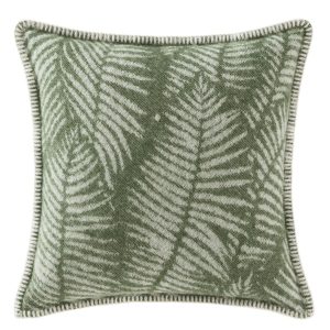 Green Fern Wool Cushion with Filler -JJTextile