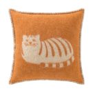 Add some feline fun with this and cuddles orange cat wool cushion with hollow-fibre filler. 45 x 45cm. Fabulous J J Textile design and colour. Perfect gift.