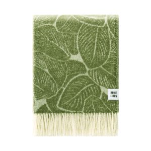 Green Leaves Wool Throw – JJTextile