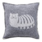 Add some feline fun and cuddles with this soft grey cat wool cushion with hollow-fibre filler. 45 x 45cm. Fabulous design and colour. Perfect gift.