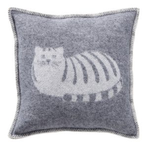 Grey Cat Pure Wool Cushion with Filler – JJTextile