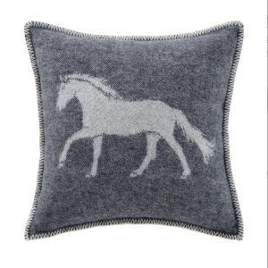 Soft Black Pure Wool Cushion with Filler – JJTextile