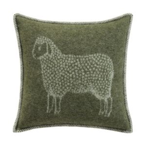 Moss Green Dot Sheep Wool Cushion with Filler – JJTextile