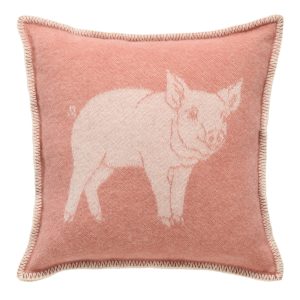 Pretty in Pink Piglet Pure Wool Cushion with Filler – JJTextile
