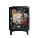 With this simple yet stylish black Boho floral bedside cabinet by your sofa or bed you have ample storage for everything! Fun and funky! 35 x 40 x 60cm