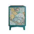 With this stylish teal floral bedside cabinet by your sofa or bed you will have ample storage for everything! Fun and funky! 40 x 60 x 35cm