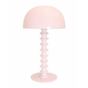 Pale Pink Large Ribbed Table Lamp