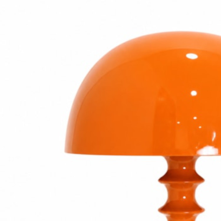 Burnt Orange Large Ribbed Table Lamp - Image 2