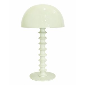 Pale Sage Green Large Ribbed Table Lamp