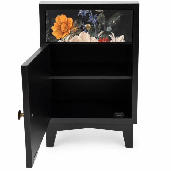 A Pair Of Boho Floral Bedside Cabinets - Image 3