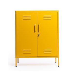Medium Steel Metal Locker – Mustard Yellow