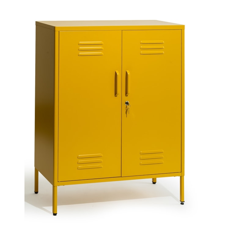 Medium Steel Metal Locker - Mustard Yellow - Image 3