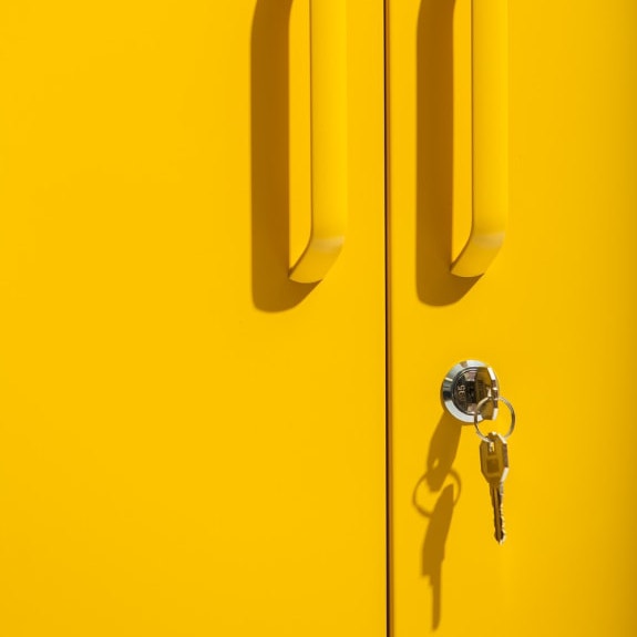 Medium Steel Metal Locker - Mustard Yellow - Image 4